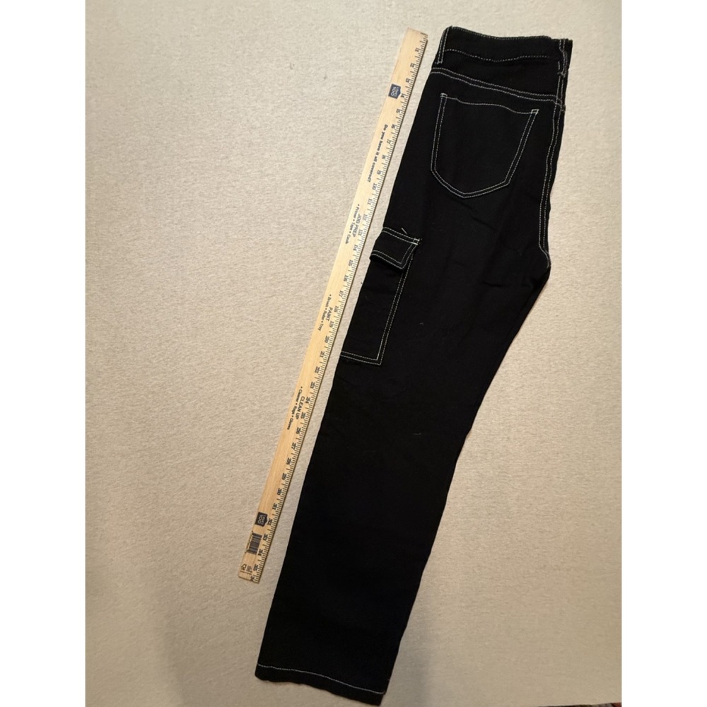 s.o.n.g. jeans wide leg black and white size: 7/28